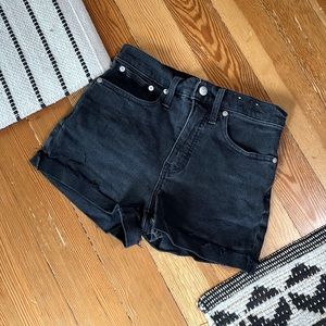 Black Madewell High Rise Denim Shorts